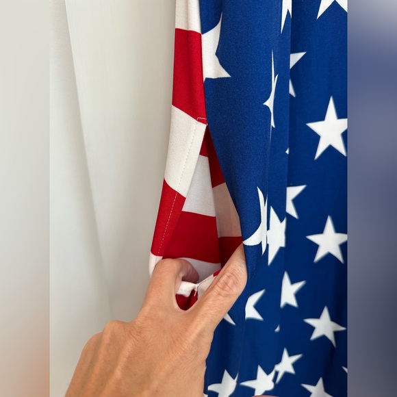 LuLaRoe Stars & Stripes Jessie Dress American Patriotic USA Plus Size 3X NWOT - Picture 5 of 8